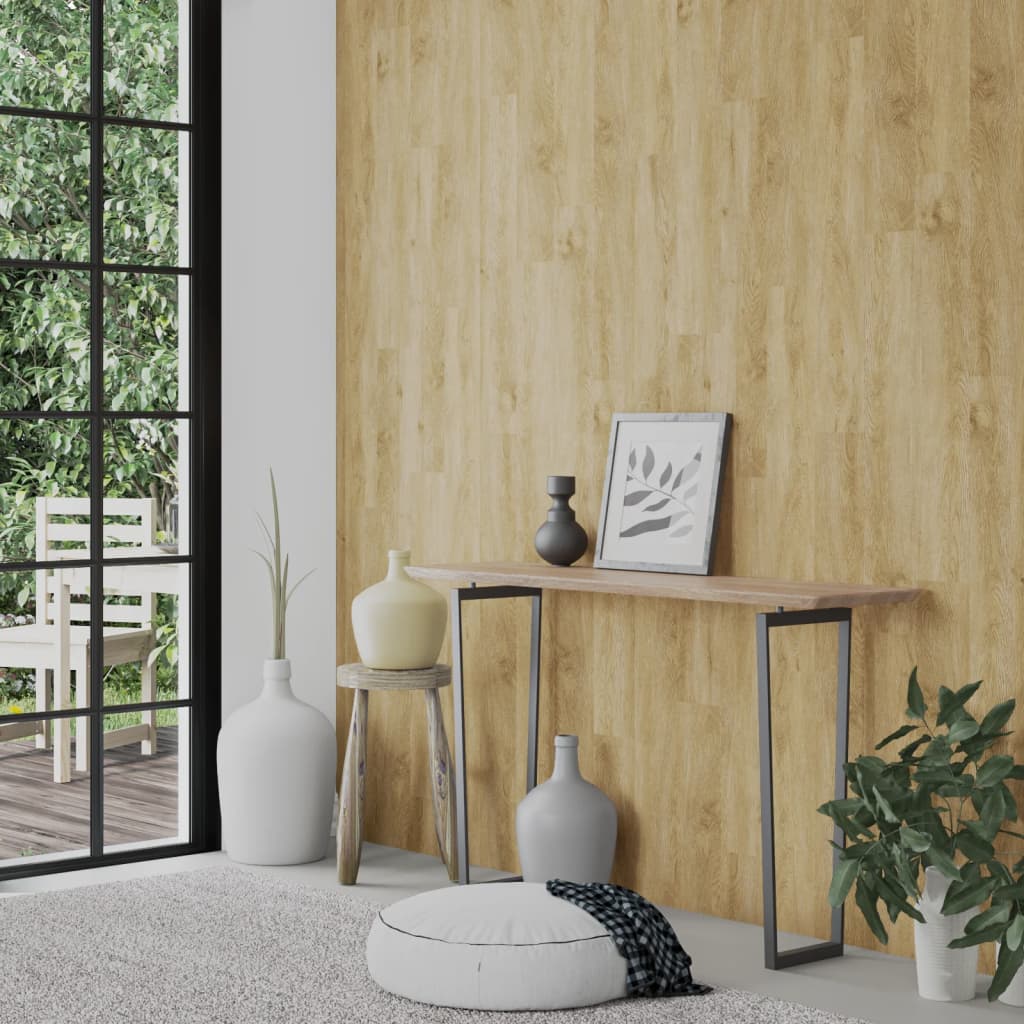 vægpaneler 4,12 m² trælook PVC brun