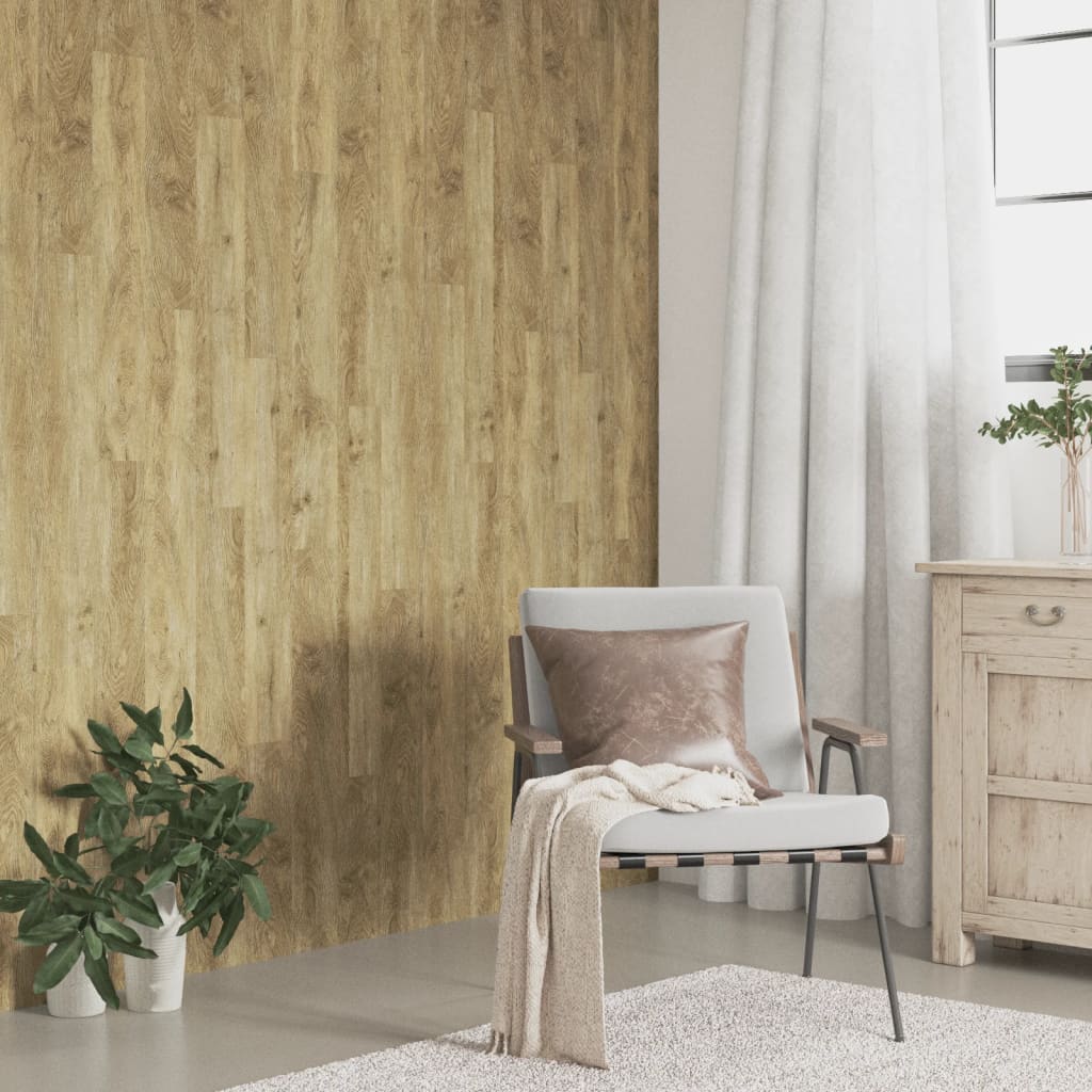 vægpaneler 4,12 m² trælook PVC brun