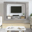 tv-møbel 152x22x113 cm konstrueret træ grå sonoma-eg
