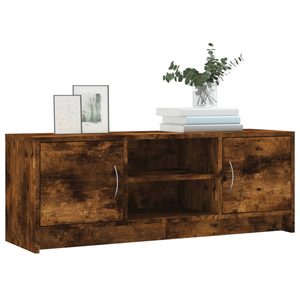 tv-bord 102x30x37,5 cm konstrueret træ røget egetræsfarve