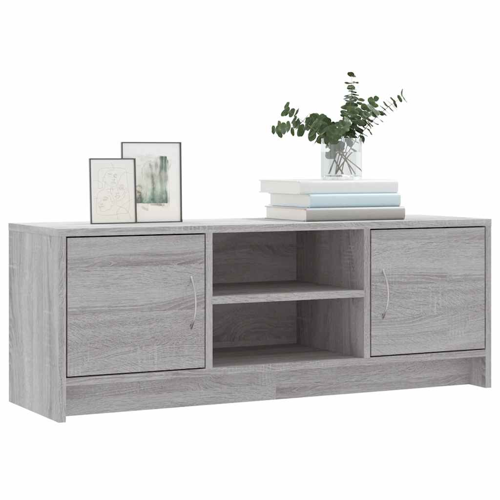 tv-bord 102x30x37,5 cm konstrueret træ grå sonoma-eg