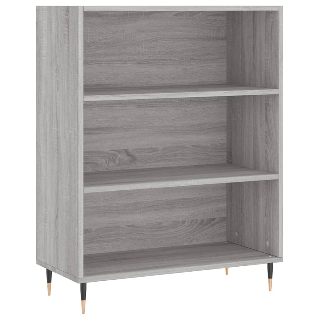 reol 69,5x32,5x180 cm konstrueret træ grå sonoma-eg