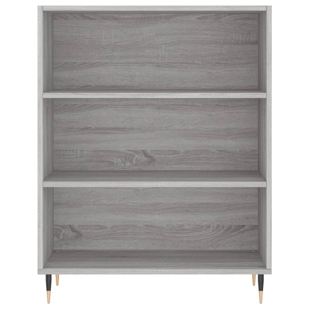 reol 69,5x32,5x180 cm konstrueret træ grå sonoma-eg