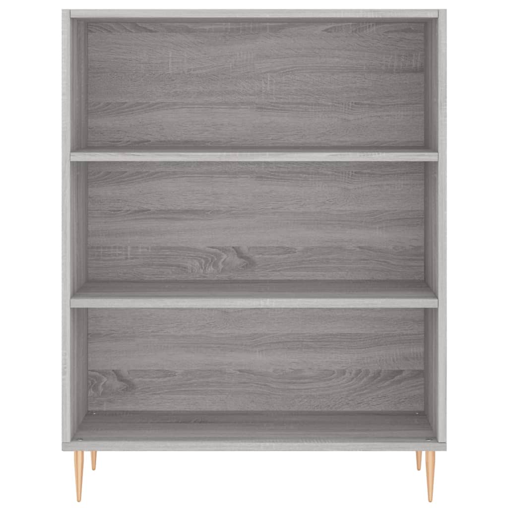 reol 69,5x32,5x180 cm konstrueret træ grå sonoma-eg