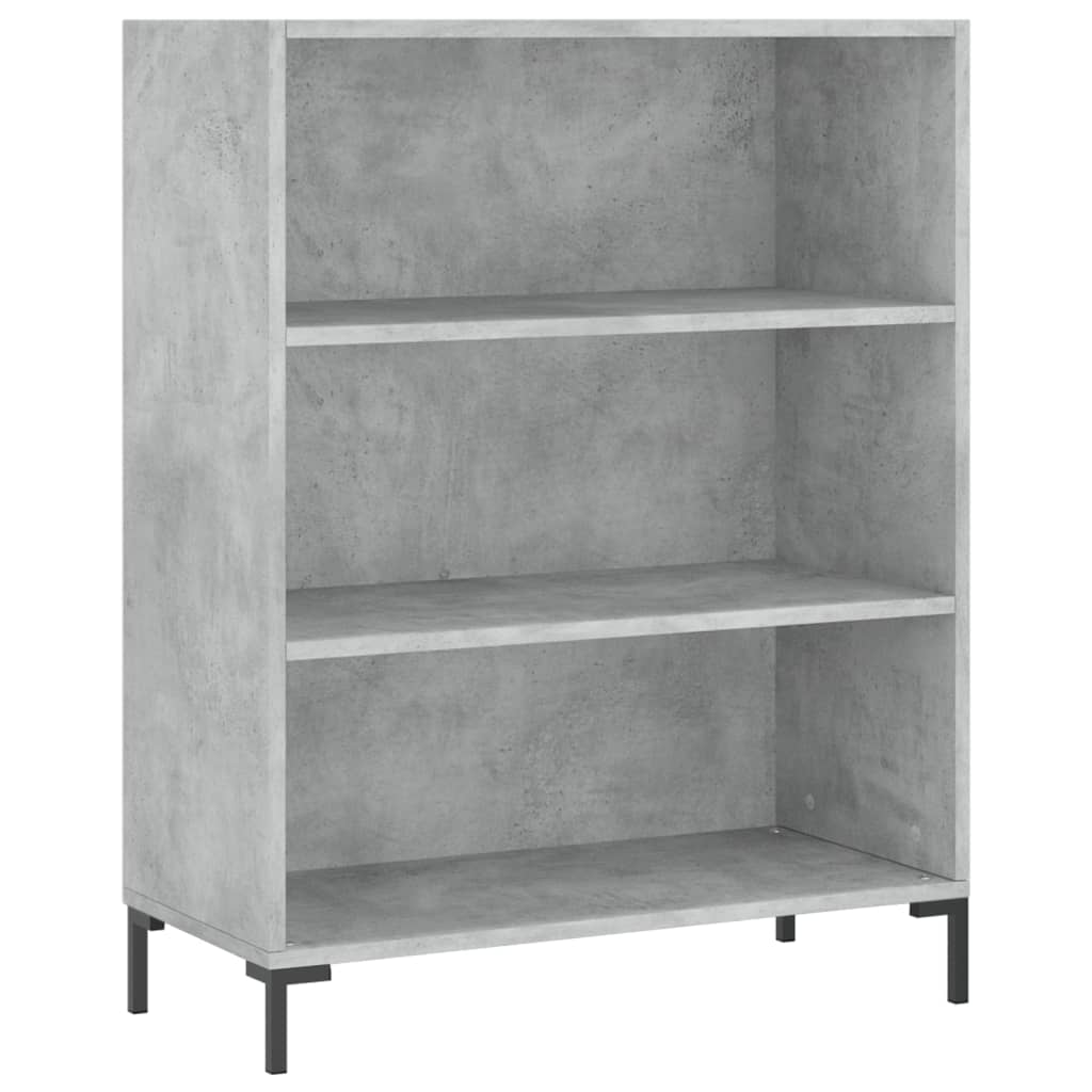 reol 69,5x32,5x180 cm konstrueret træ betongrå