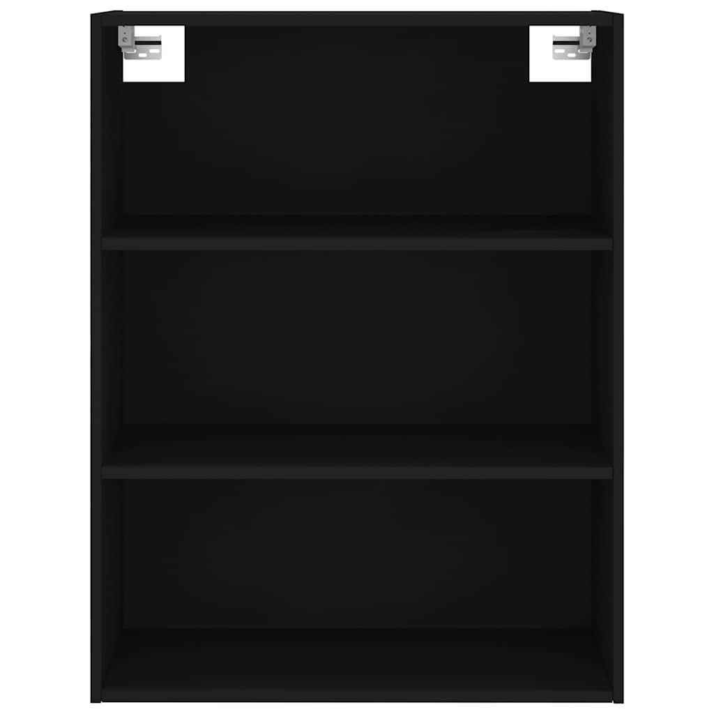 reol 69,5x32,5x180 cm konstrueret træ sort