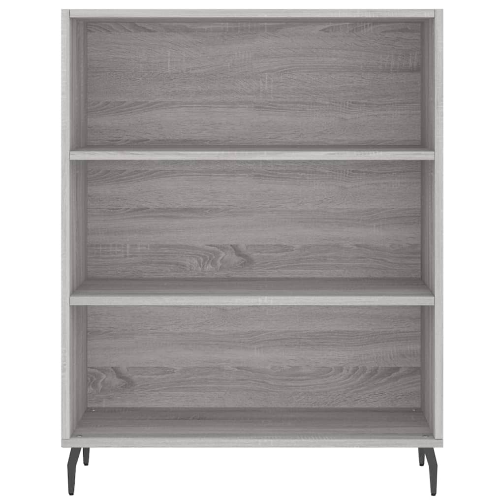 reol 69,5x32,5x180 cm konstrueret træ grå sonoma-eg