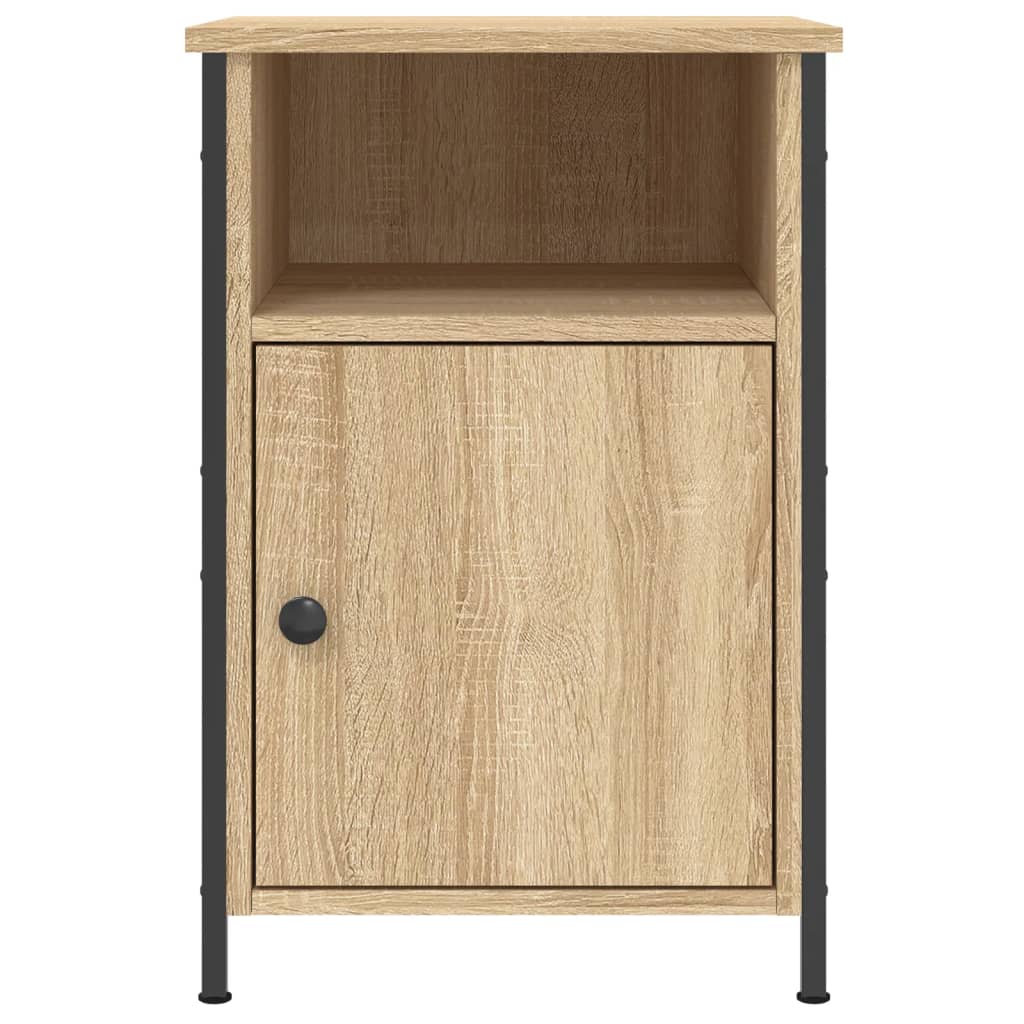 sengeborde 2 stk. 40x42x60 cm konstrueret træ sonoma-eg