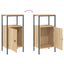 sengeborde 2 stk. 41x31x80 cm konstrueret træ sonoma-eg