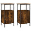 sengeborde 2 stk. 41x31x80 cm konstrueret træ røget egetræ