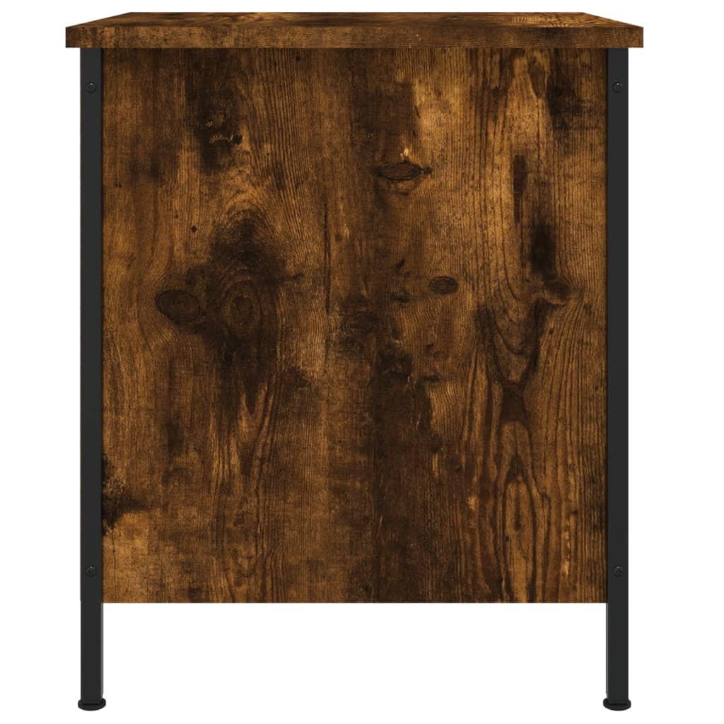 sengebord 40x42x50 cm konstrueret træ røget egetræsfarve