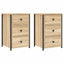 sengeborde 2 stk. 40x36x60 cm konstrueret træ sonoma-eg