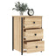 sengeborde 2 stk. 40x36x60 cm konstrueret træ sonoma-eg