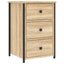 sengeborde 2 stk. 40x36x60 cm konstrueret træ sonoma-eg