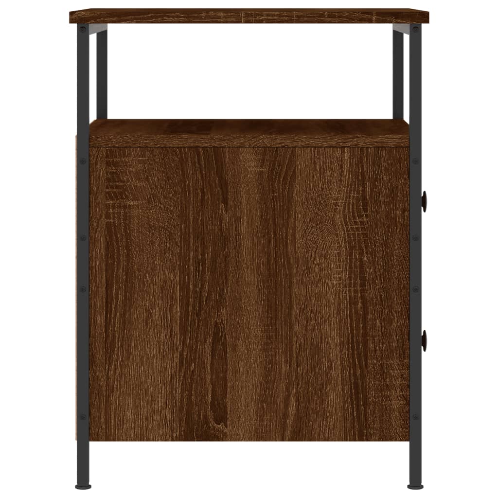 sengebord 44x45x60 cm konstrueret træ brun egetræsfarve