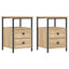 sengeborde 2 stk. 34x35,5x50 cm konstrueret træ sonoma-eg