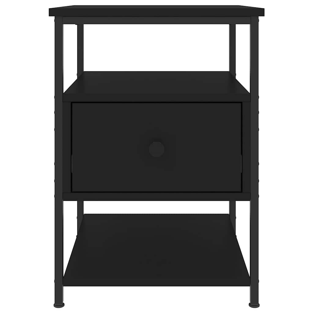 sengeborde 2 stk. 40x42x56 cm konstrueret træ sort