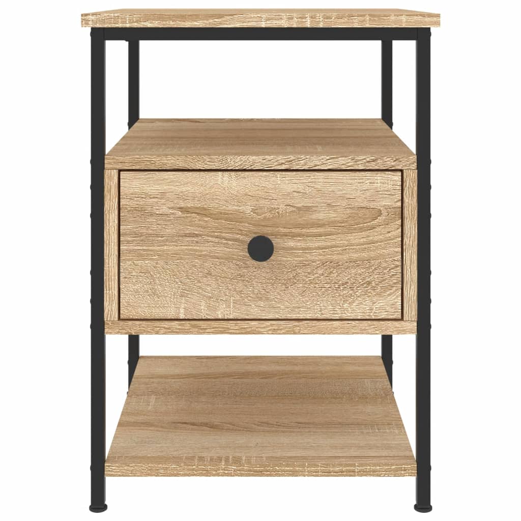 sengebord 40x42x56 cm konstrueret træ sonoma-eg