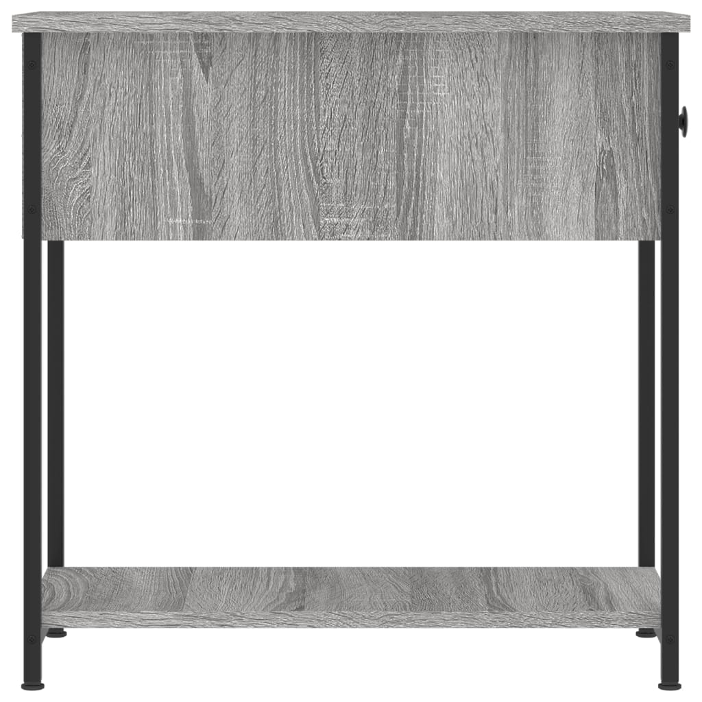 sengebord 30x60x60 cm konstrueret træ grå sonoma-eg