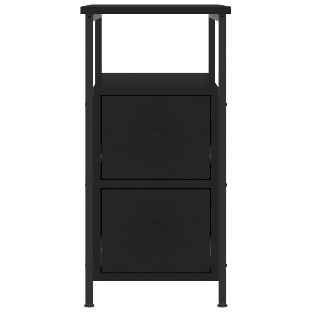 sengebord 2 stk. 30x60x60 cm konstrueret træ sort