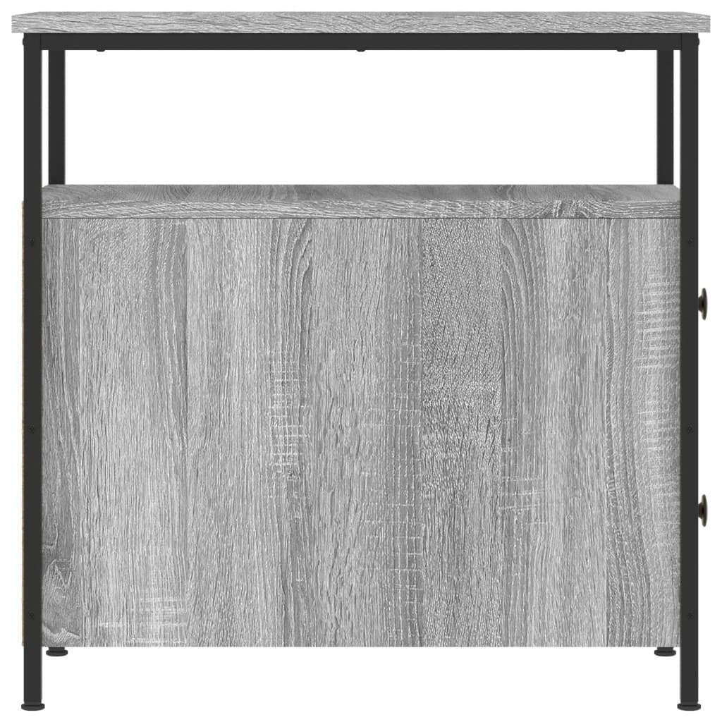 sengebord 30x60x60 cm konstrueret træ grå sonoma-eg