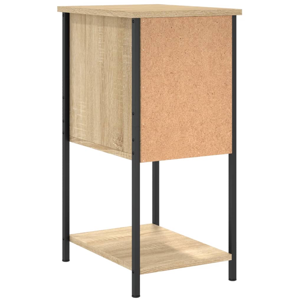 sengeborde 2 stk. 32x42x70 cm konstrueret træ sonoma-eg