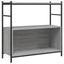 skrivebord 80x30x78,5 cm konstrueret træ og jern grå sonoma-eg