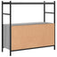 skrivebord 80x30x78,5 cm konstrueret træ og jern grå sonoma-eg