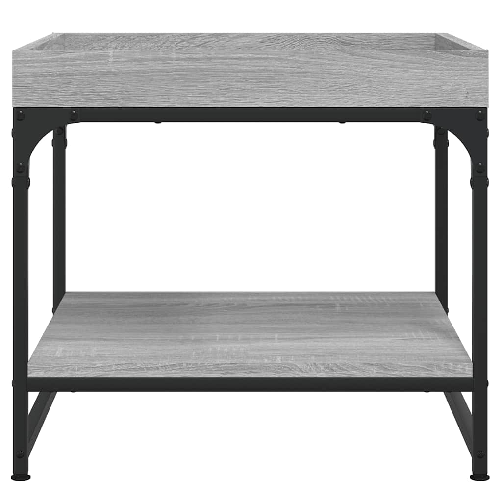 sofabord 49,5x49,5x45 cm konstrueret træ grå sonoma-eg