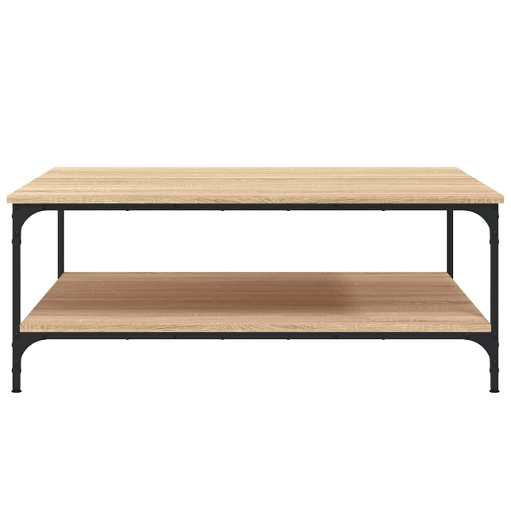 sofabord 100x100x40 cm konstrueret træ sonoma-eg