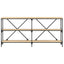 konsolbord 160x30x75 cm konstrueret træ og jern sonoma-eg
