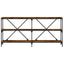 konsolbord 160x30x75 cm konstrueret træ og jern røget sonoma-eg