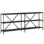 konsolbord 180x30x75 cm konstrueret træ og jern sort