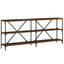 konsolbord 180x30x75 cm konstrueret træ og jern røget sonoma-eg