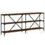 konsolbord 180x30x75 cm konstrueret træ og jern røget sonoma-eg