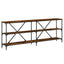 konsolbord 200x30x75 cm konstrueret træ og jern røget sonoma-eg