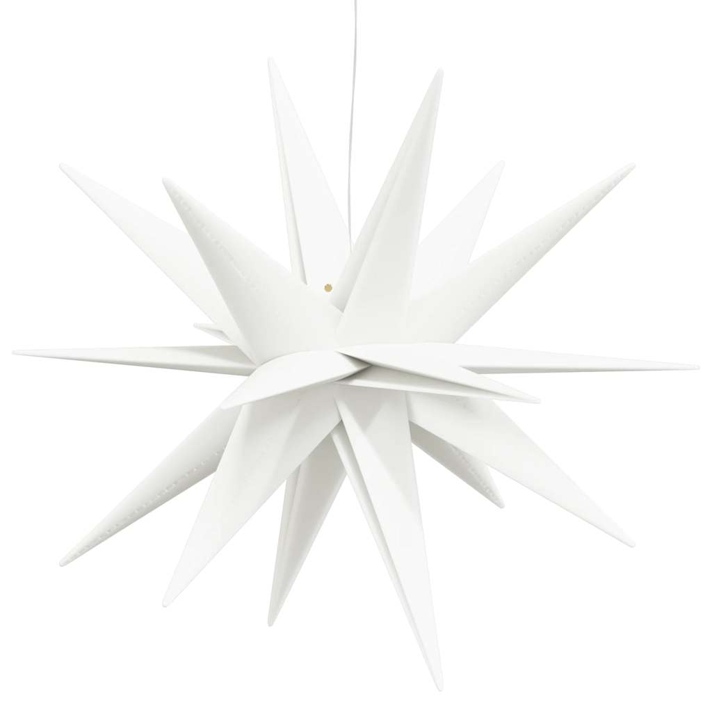 juledekorationer med LED-lys 3 stk. 57 cm foldbar hvid
