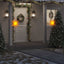 juledekoration med LED-lys og jordspyd 3 stk. 57 cm foldbar gul