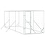 udendørs hundegård 2x6x2 m galvaniseret stål sølvfarvet