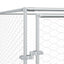 udendørs hundegård 2x14x2 m galvaniseret stål sølvfarvet