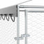 udendørs hundegård med tag 3x4,5x2,5 m galvaniseret stål sølv