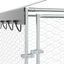 udendørs hundegård med tag 3x7,5x2,5 m galvaniseret stål sølv
