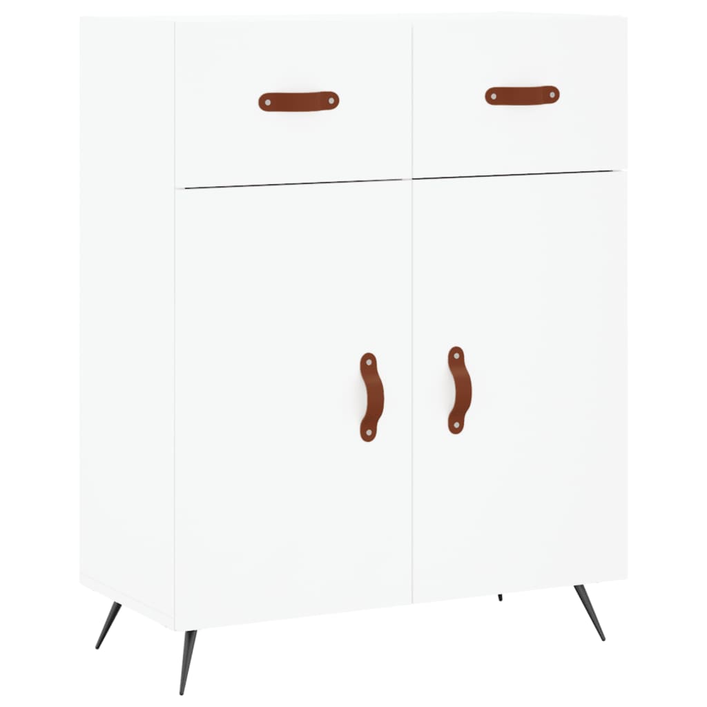skænk 69,5x34x90 cm konstrueret træ hvid