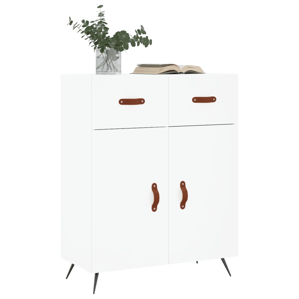 skænk 69,5x34x90 cm konstrueret træ hvid