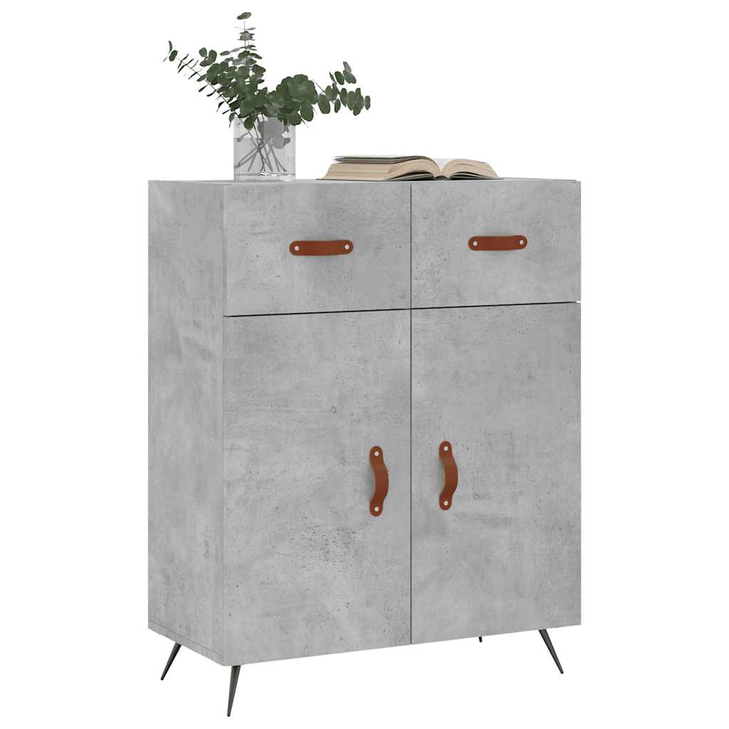 skænk 69,5x34x90 cm konstrueret træ betongrå
