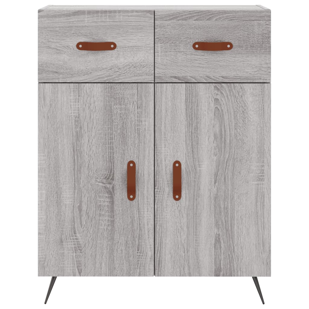 skænk 69,5x34x90 cm konstrueret træ grå sonoma-eg
