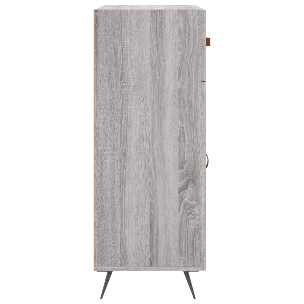 skænk 69,5x34x90 cm konstrueret træ grå sonoma-eg