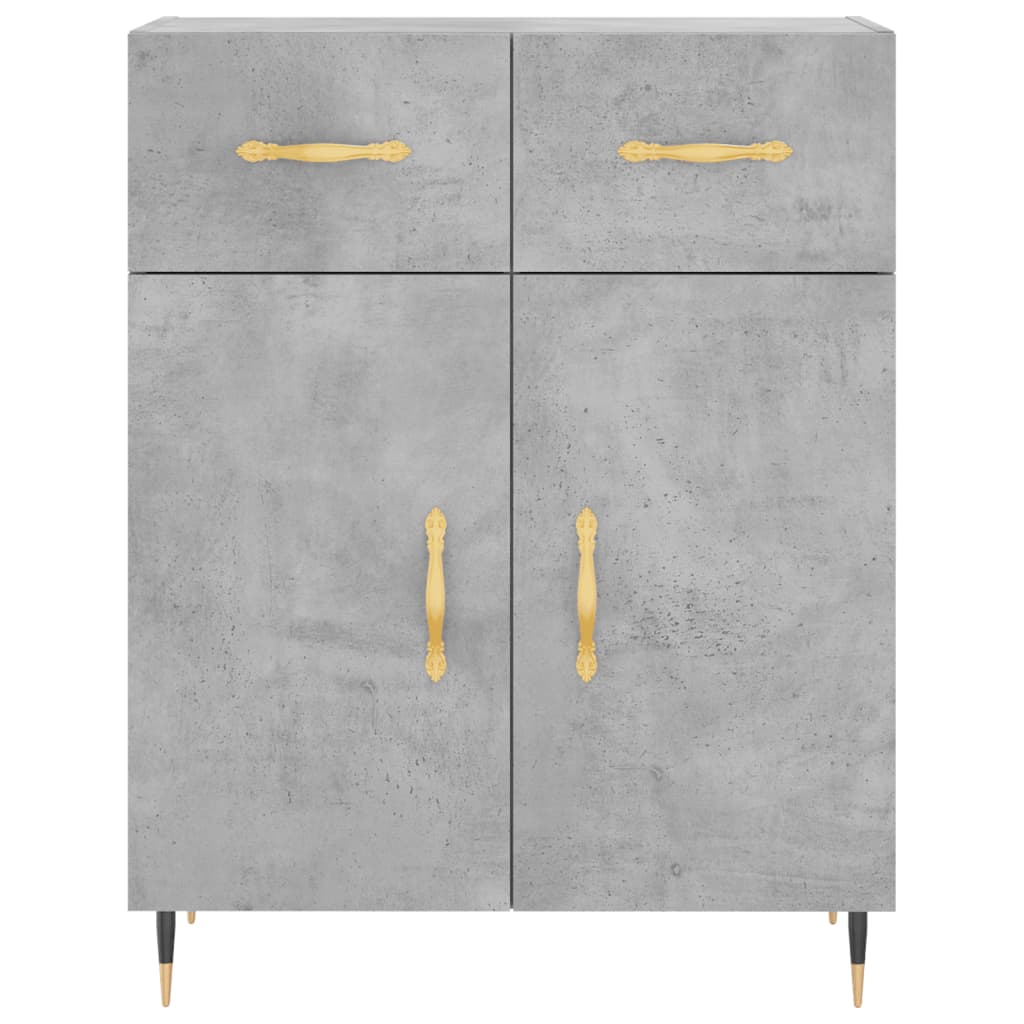 skænk 69,5x34x90 cm konstrueret træ betongrå