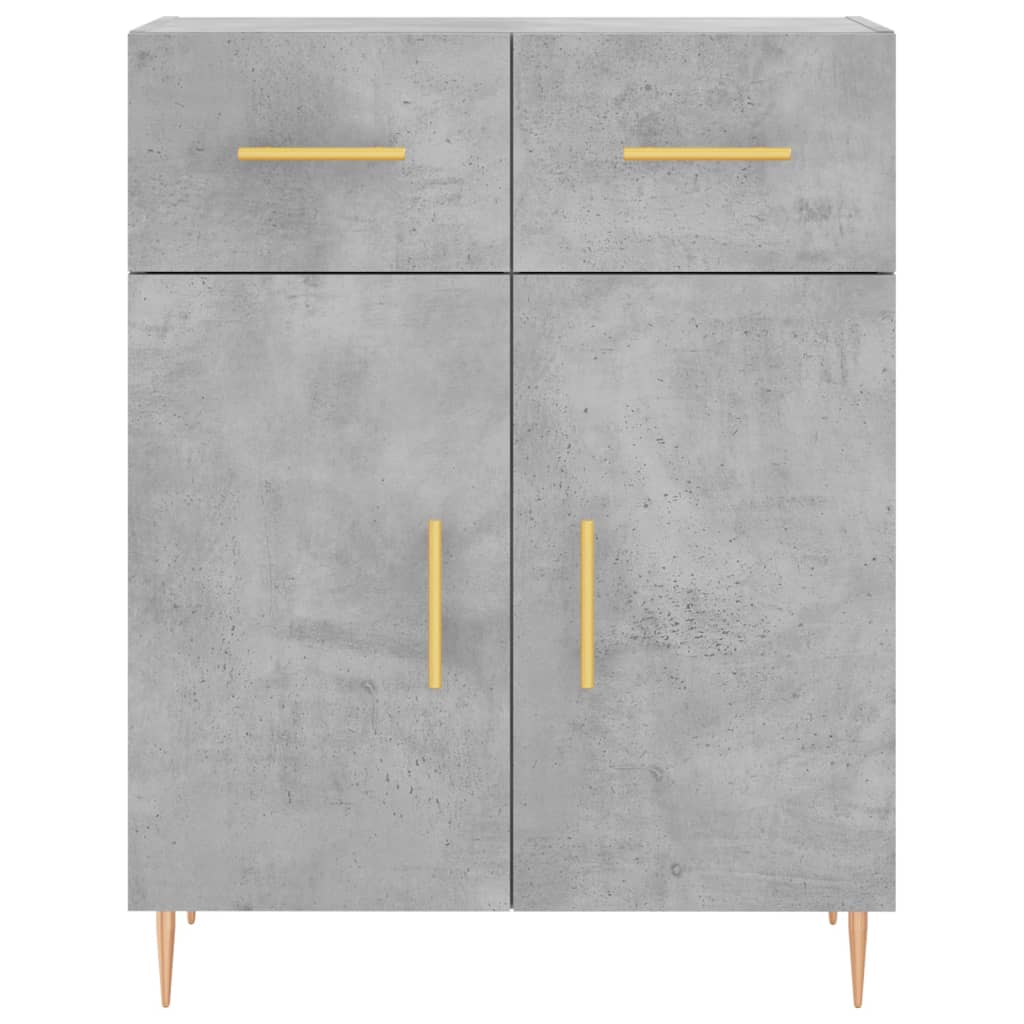 skænk 69,5x34x90 cm konstrueret træ betongrå