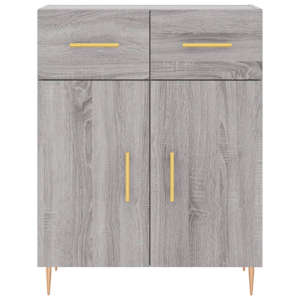 skænk 69,5x34x90 cm konstrueret træ grå sonoma-eg